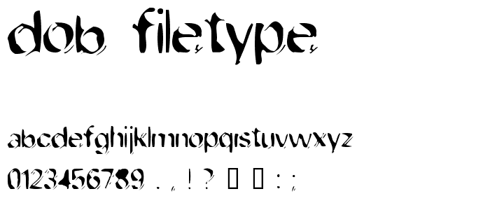 dob  Filetype font